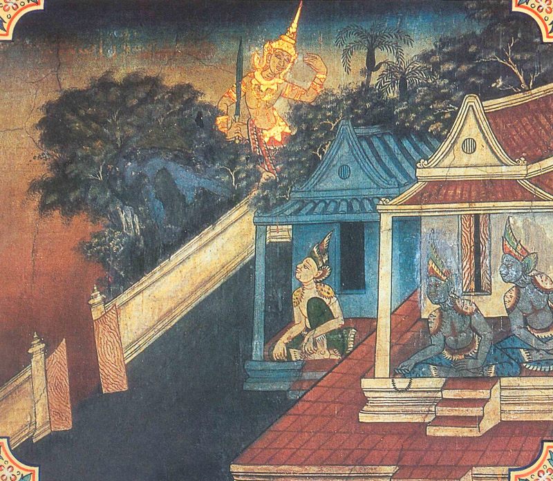 temple painting of Parosata Jataka