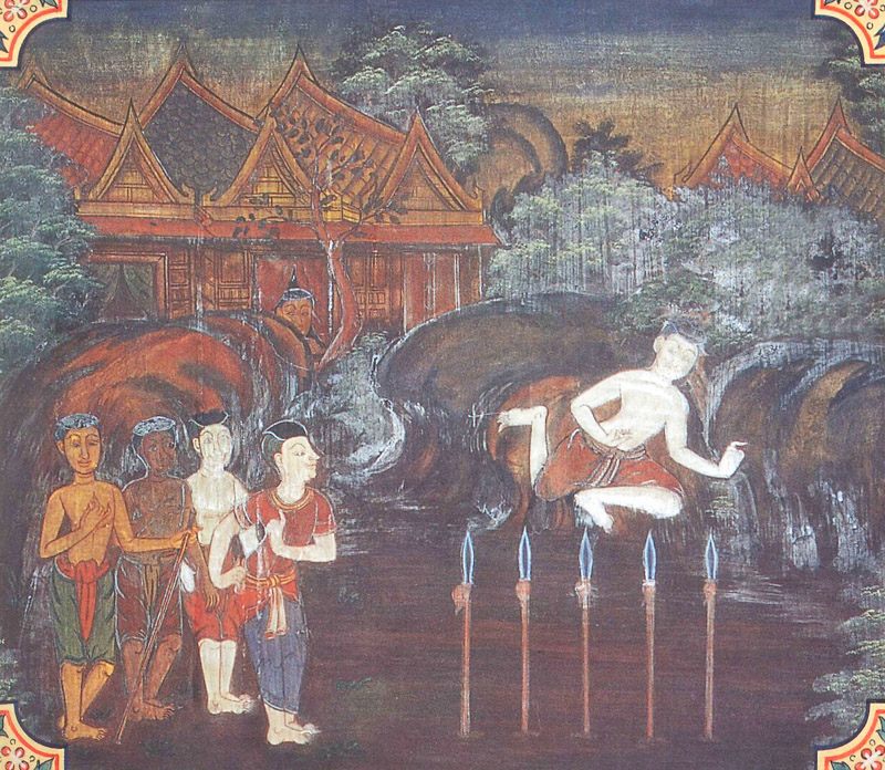 temple painting of Dubbaca Jataka