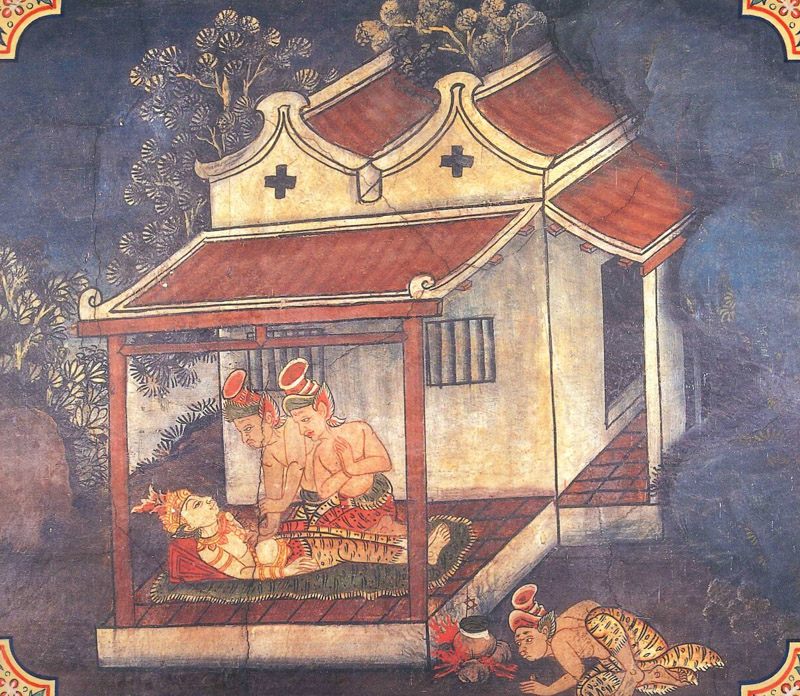 temple painting of Candabha Jataka