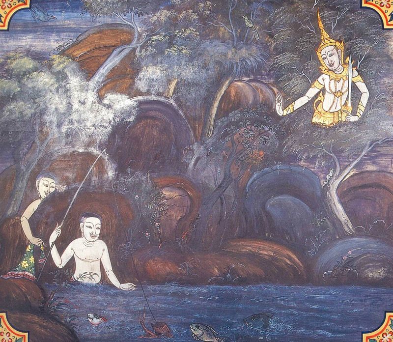 temple painting of Ubhatobhattha Jataka