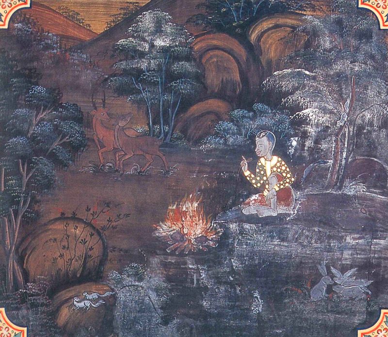 temple painting of Nanguttha Jataka