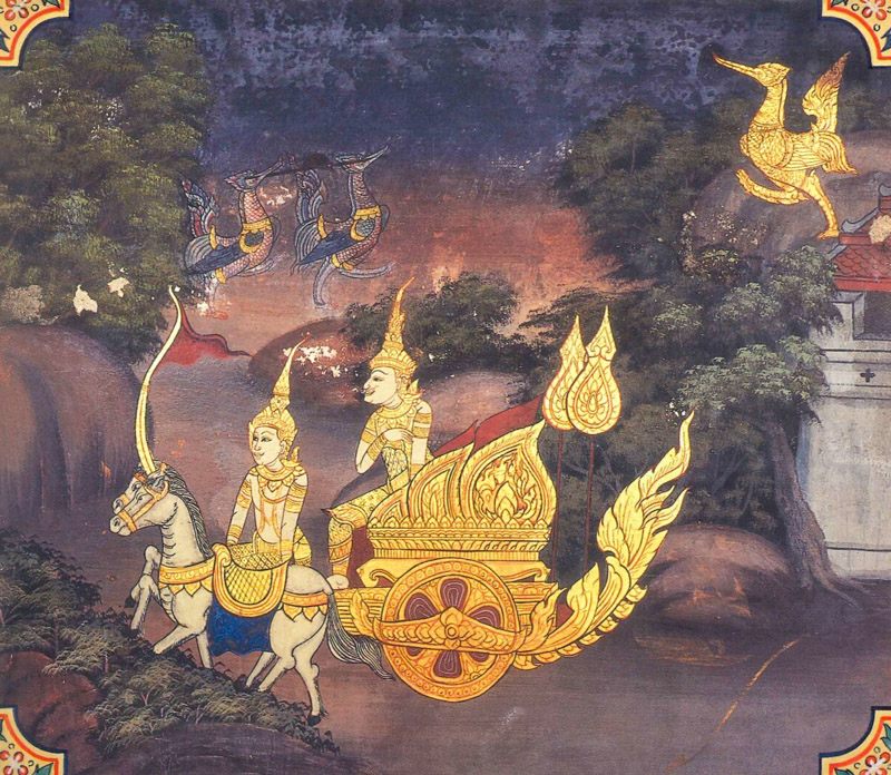 temple painting of Vinilaka Jataka