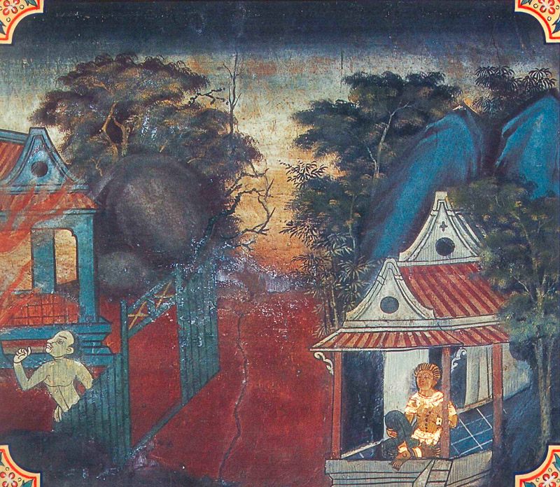 temple painting of Santhava Jataka