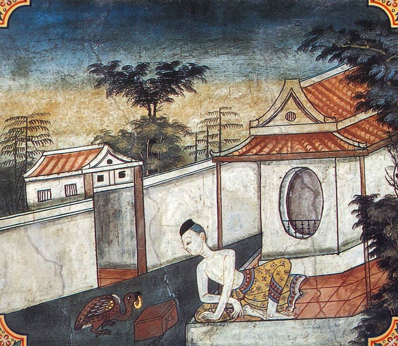 temple painting of Gijjha Jataka