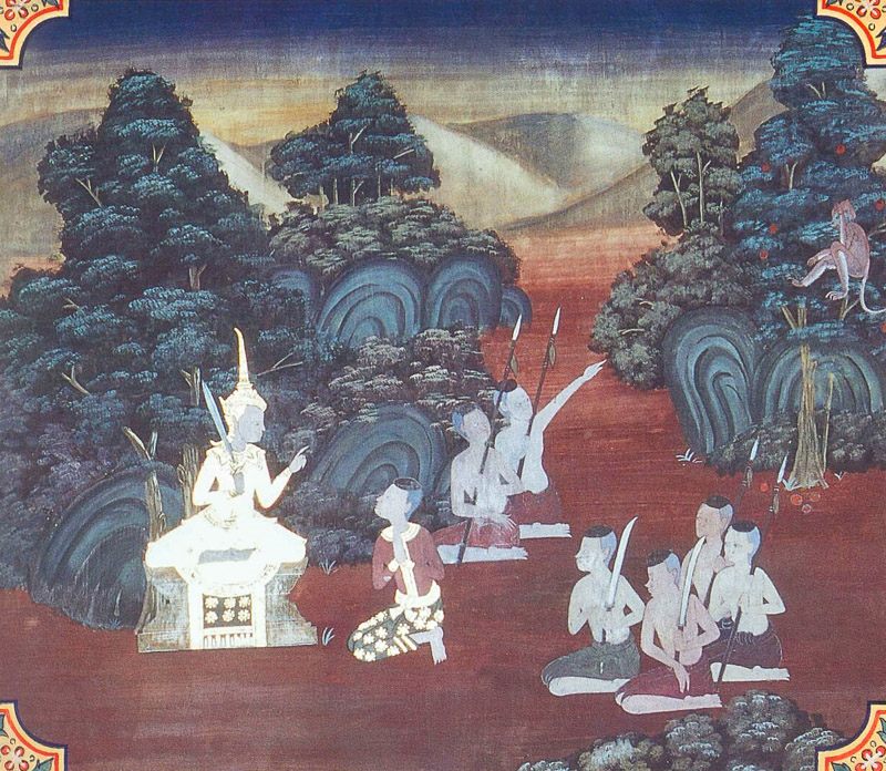 temple painting of Kalaya-Mutthi Jataka