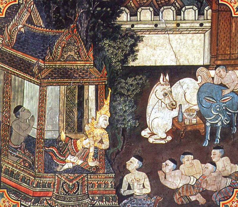 temple painting of Valodaka Jataka