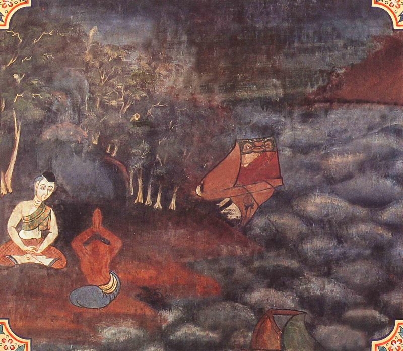 temple painting of Silanisamsa Jataka