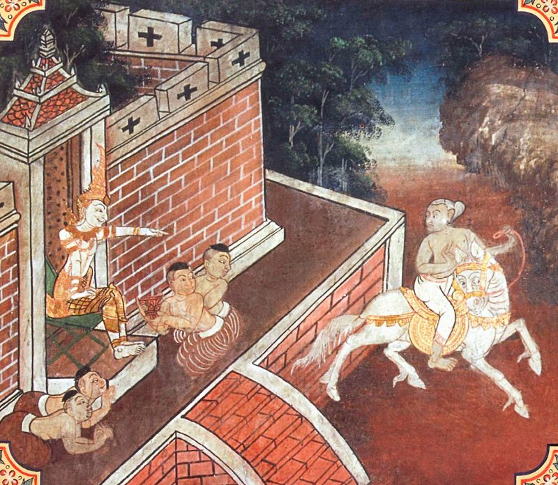 temple painting of Ruhaka Jataka