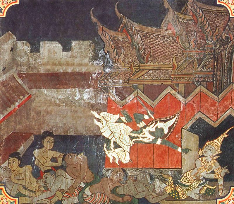 temple painting of Keli-Sila Jataka