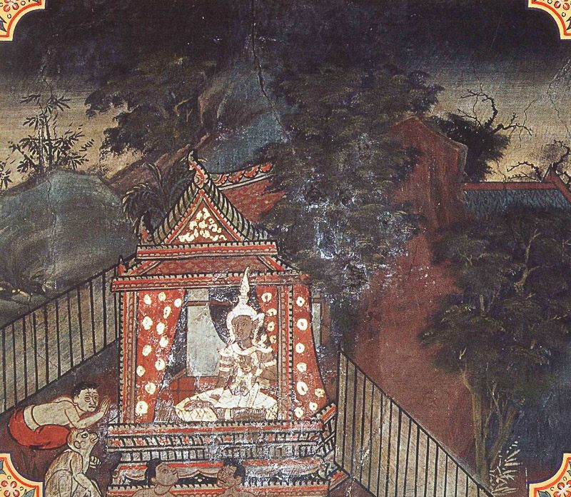 temple painting of Garahita Jataka