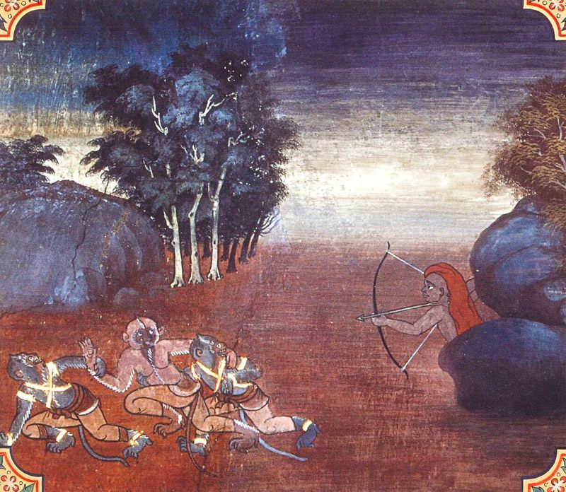 temple painting of Cula-Nandiya Jataka