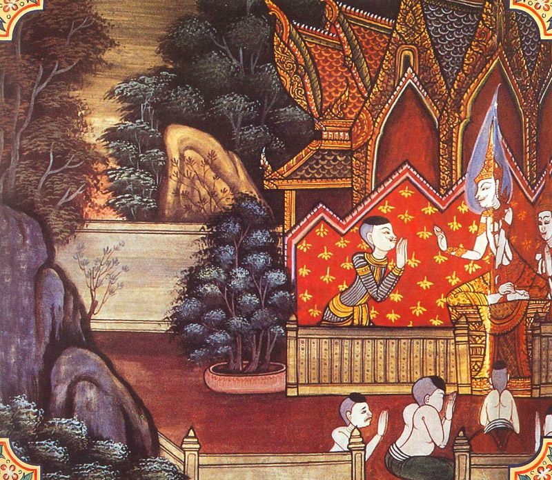 temple painting of Puta-Bhatta Jataka