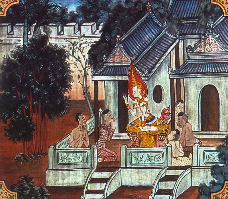 temple painting of Khanti-Vannana Jataka