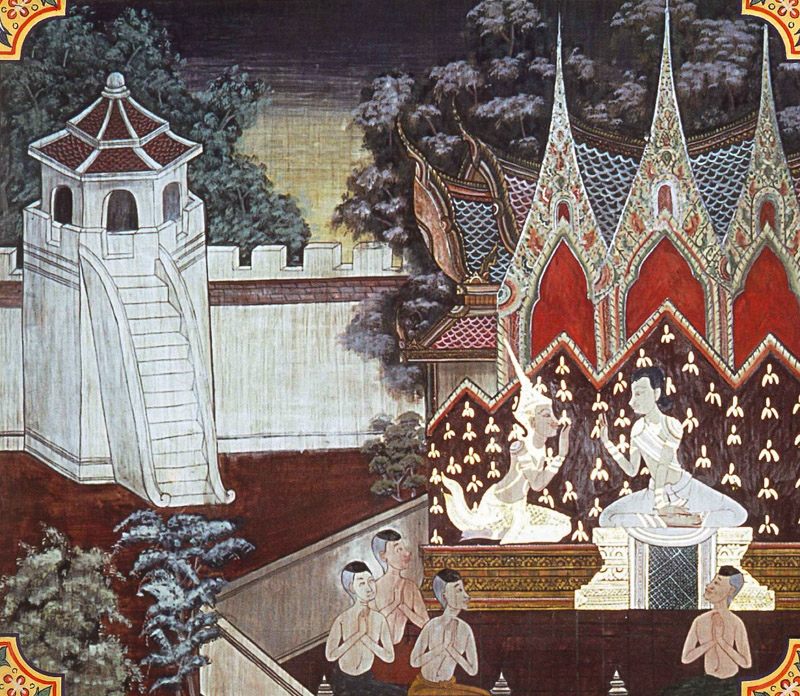 temple painting of Kamanita Jataka