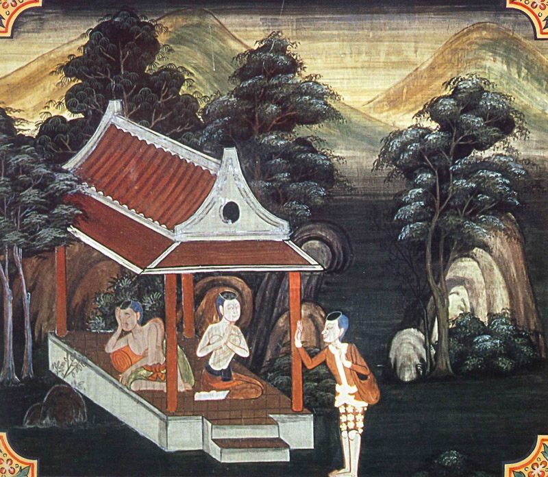 temple painting of Vina-Thuna Jataka