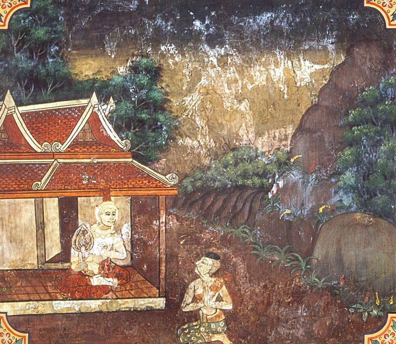 temple painting of Vaccha-Nakha Jataka