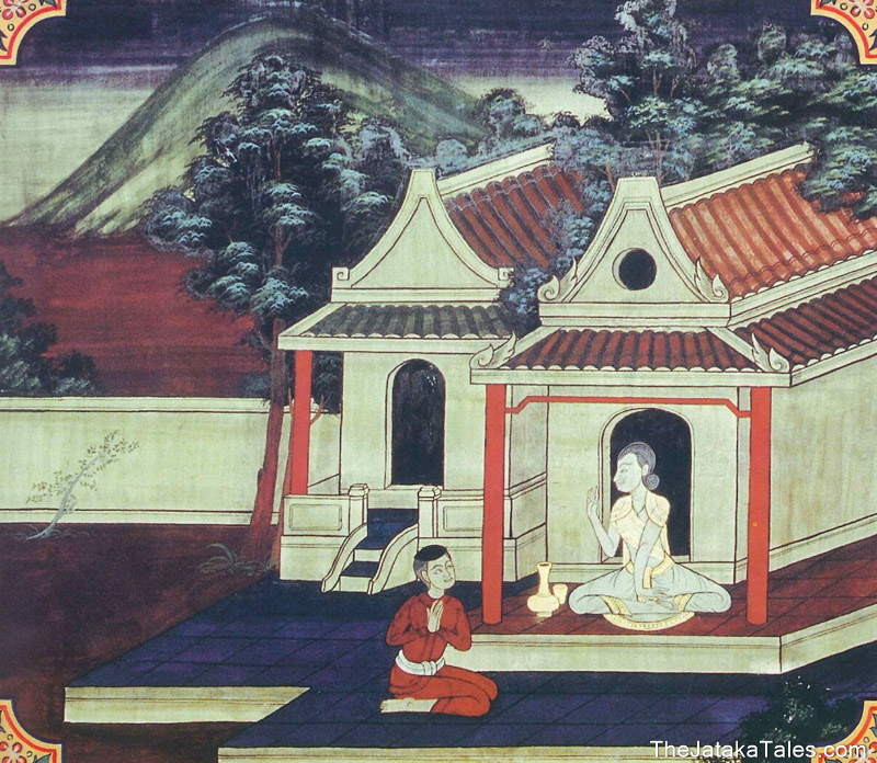 temple painting of Labha-Garaha Jataka