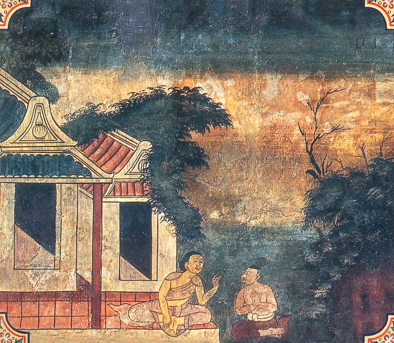 temple painting of Losaka Jataka