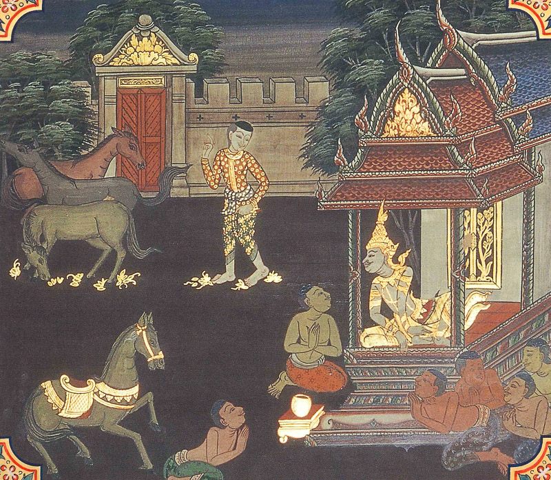 temple painting of Tandulanali Jataka