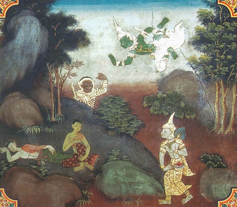 temple painting of Sambula Jataka