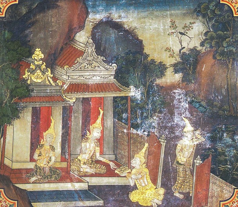 temple painting of Sona-Nanda Jataka