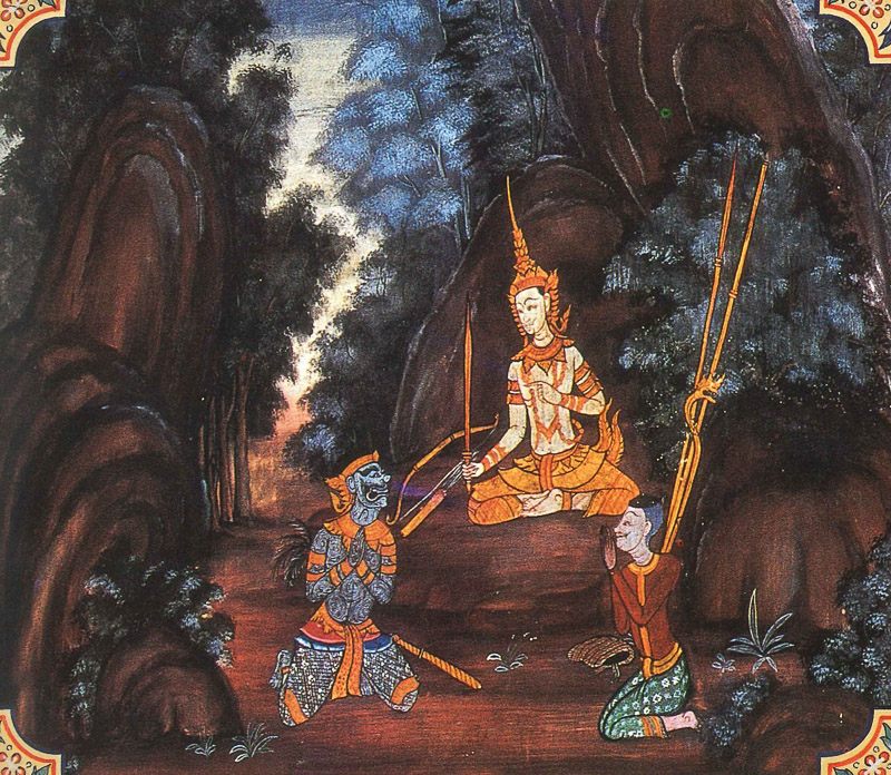 painting of Pancavudha Jataka