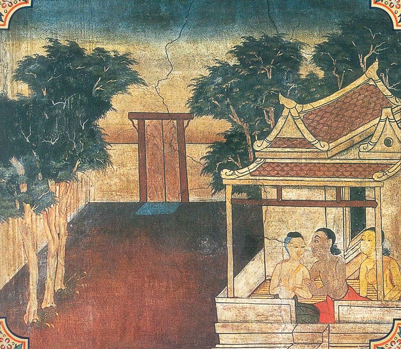 temple painting of Saketa Jataka