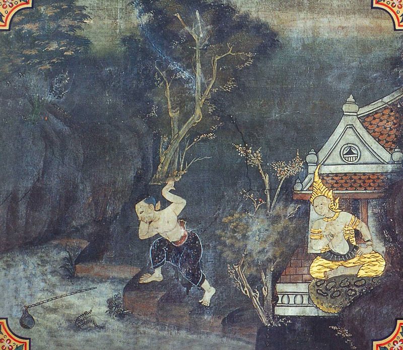 temple painting of Kuddala Jataka