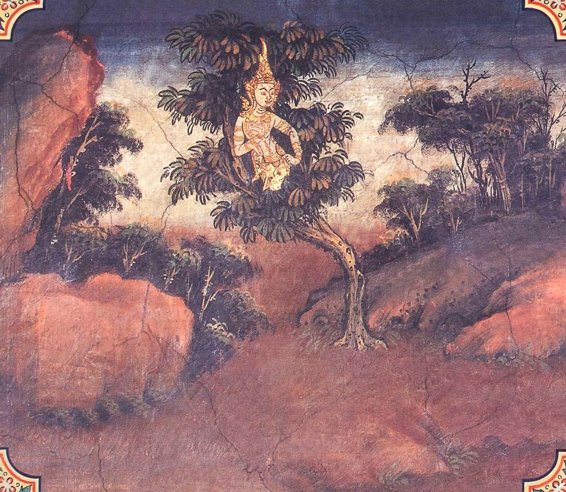 temple painting of Rukkhadhamma Jataka