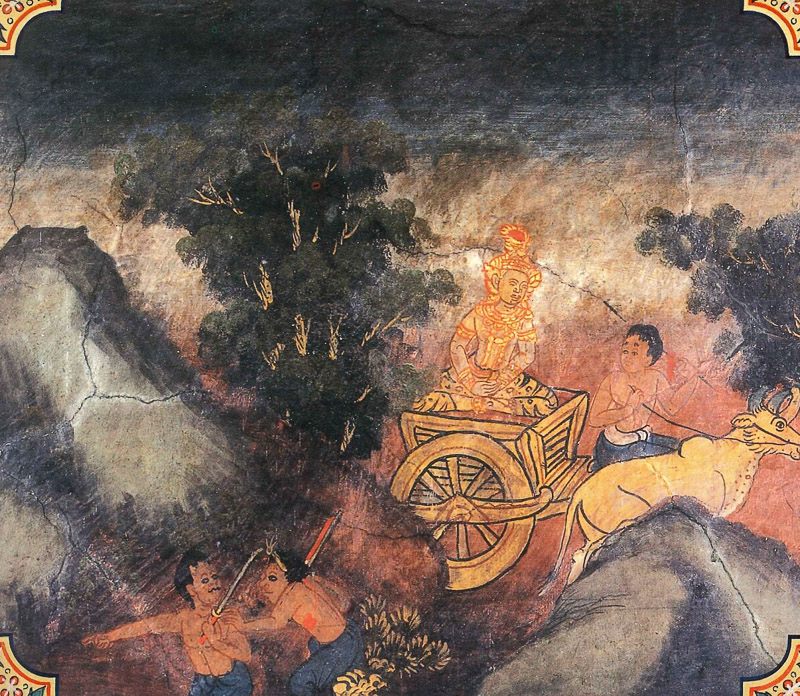 temple painting of Asamkiya Jataka