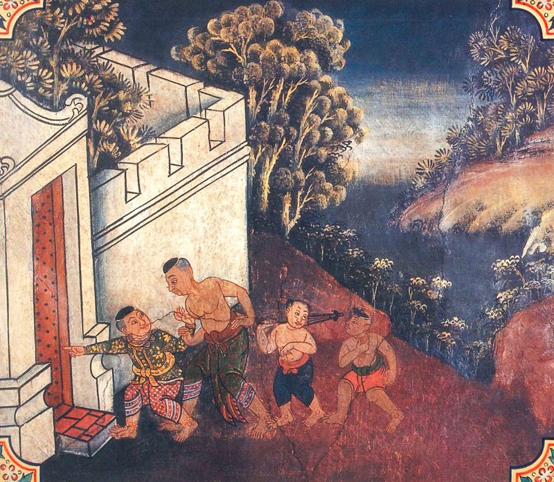 temple painting of Bhimasena Jataka