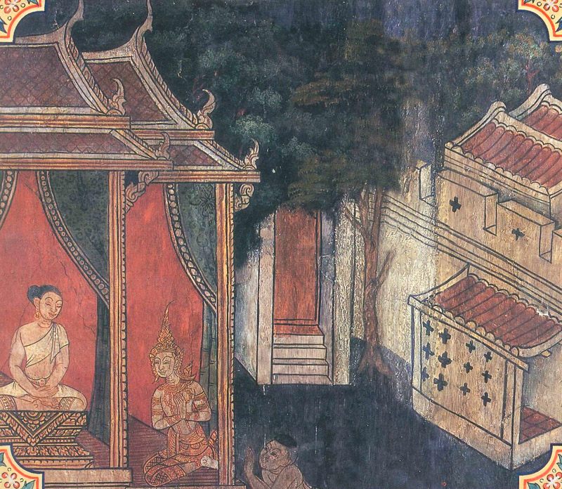 temple painting of Silavimamsana Jataka