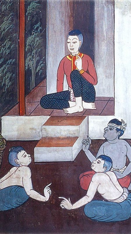 temple painting of Akatannu Jataka