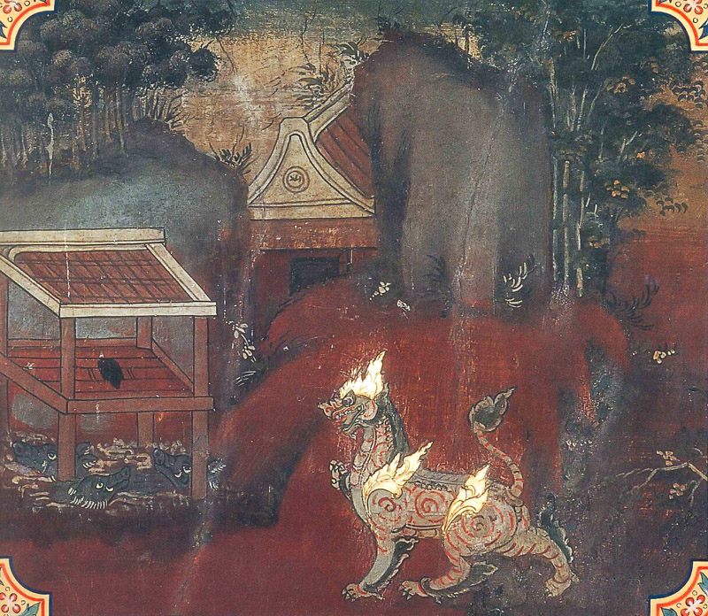 temple painting of Sukara Jataka