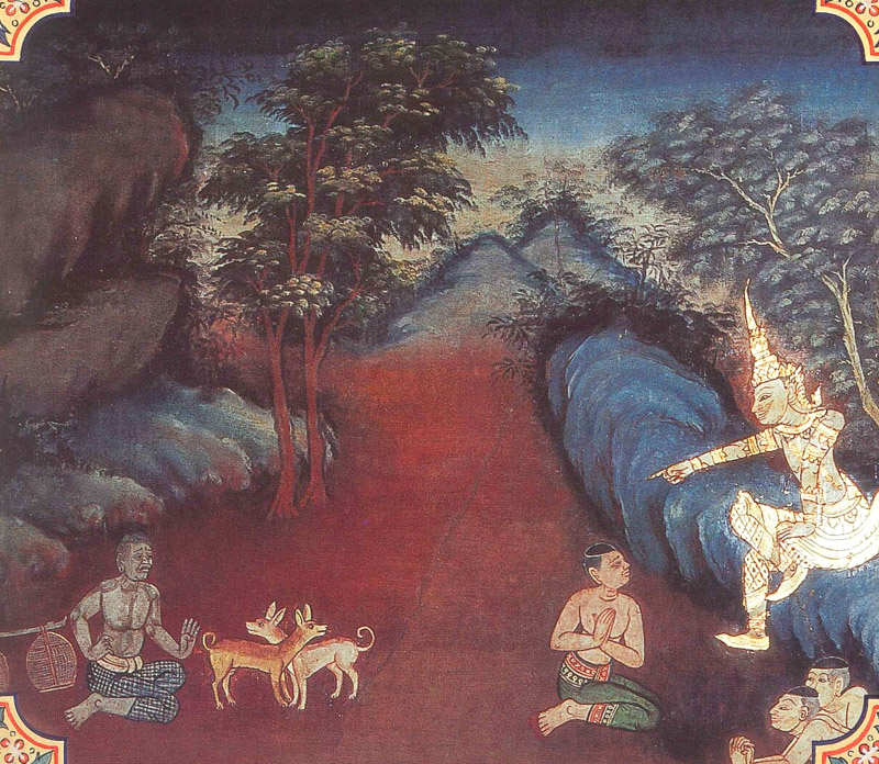 temple painting of Suhanu Jataka