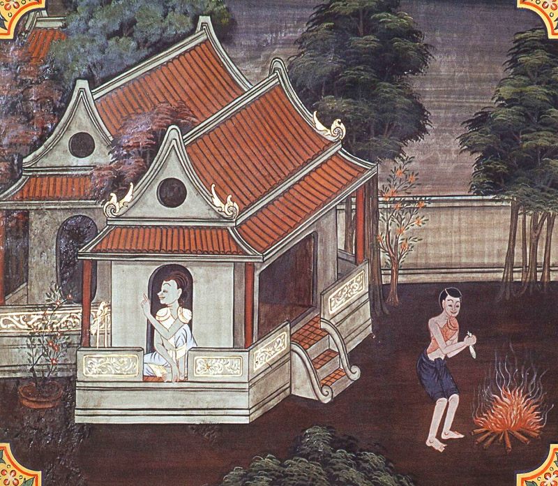 temple painting of Radha Jataka