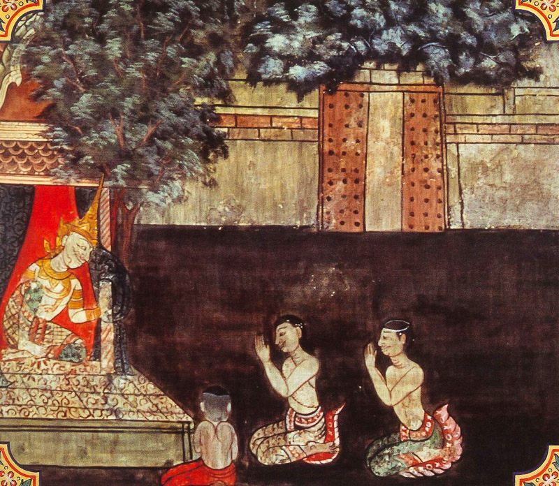 temple painting of Punna-Nadi Jataka