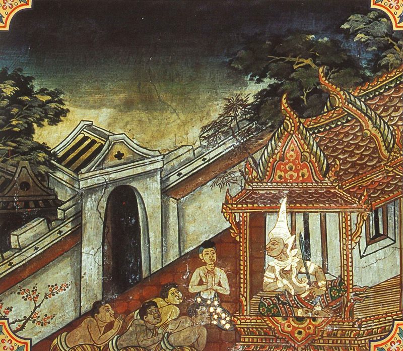 temple painting of Dhammaddhaja Jataka