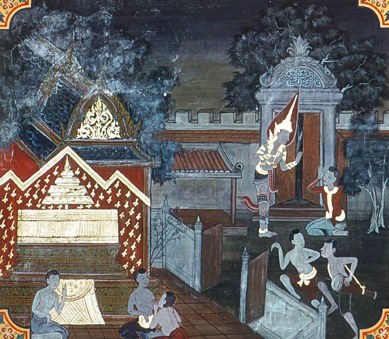 temple painting of Mahapingala Jataka