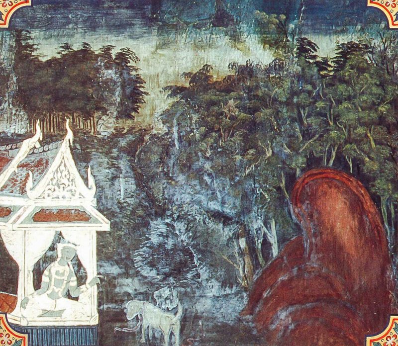 temple painting of Sunakha Jataka