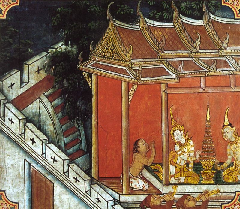 temple painting of Padanjali Jataka