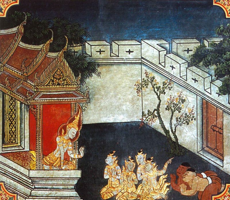 temple painting of Kimsukopama Jataka