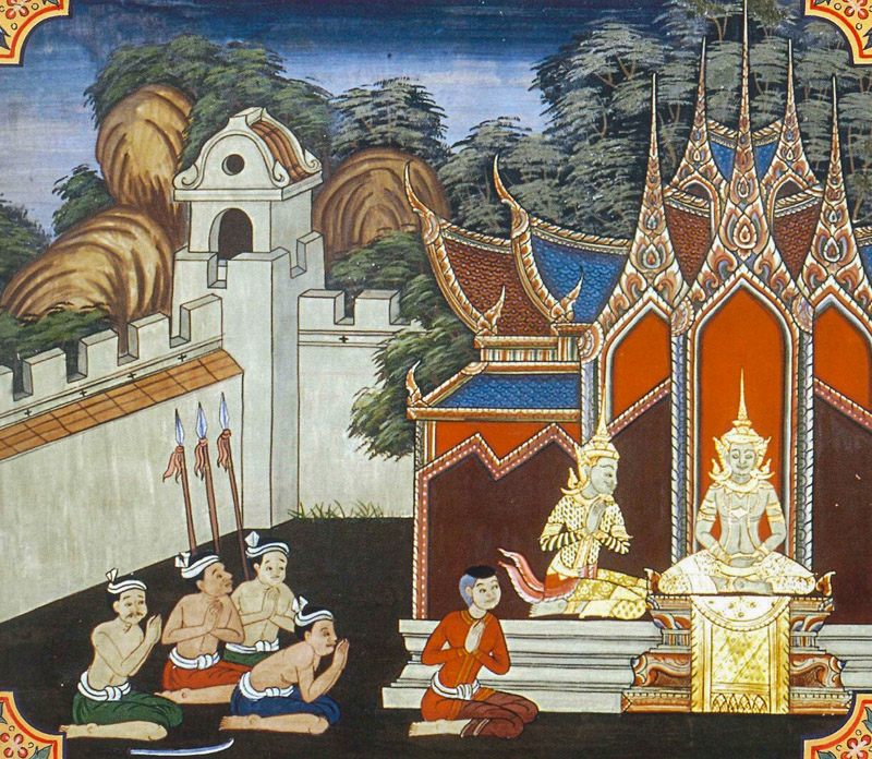 temple painting of Duta Jataka