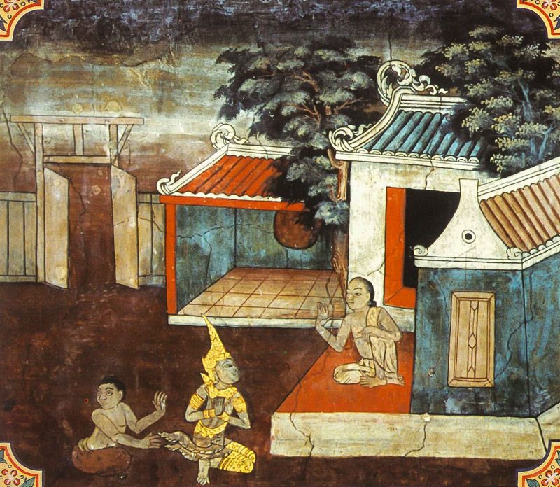 temple painting of Macch-Uddana Jataka