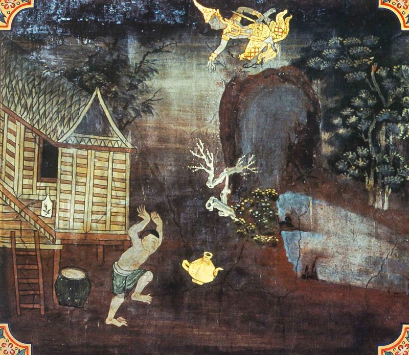 temple painting of Bhadra-Ghata Jataka