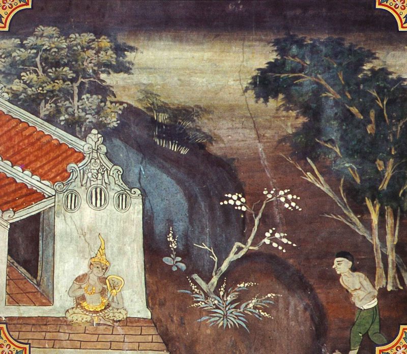 temple painting of Kaya-Vicchinda Jataka