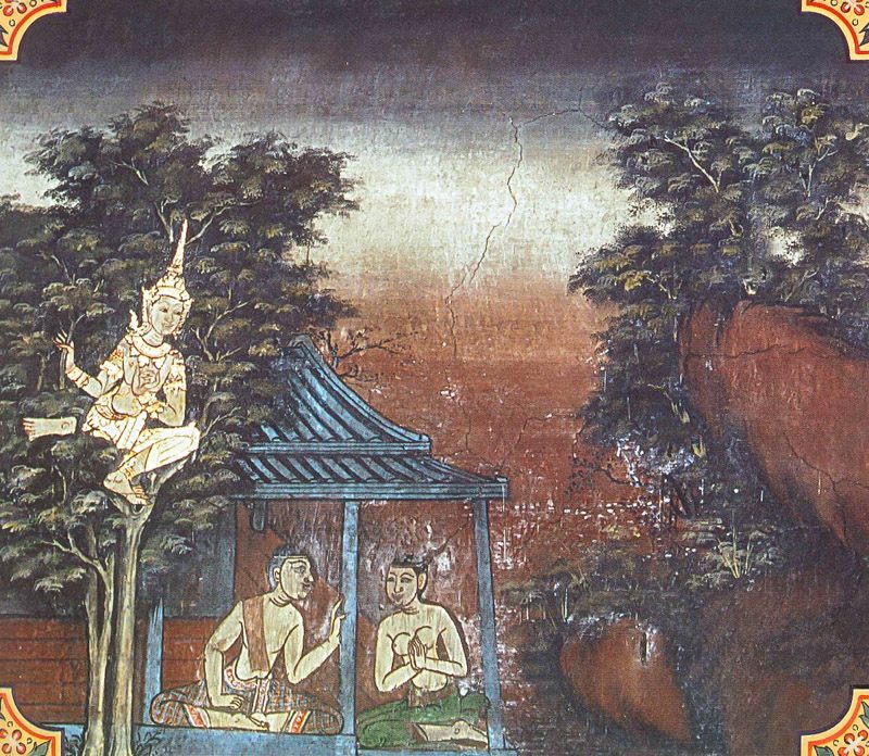 temple painting of Kama-Vilapa Jataka