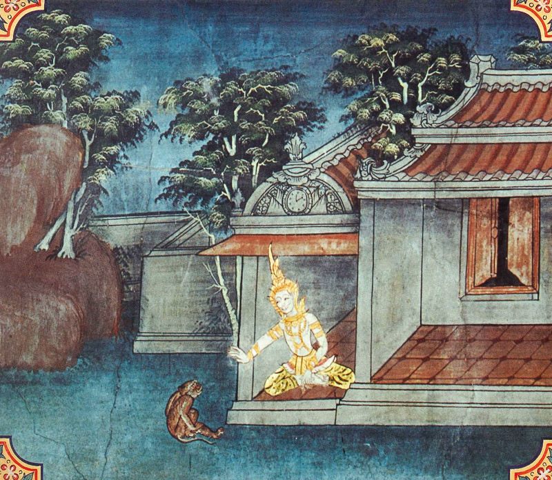 temple painting of Komaya-Putta Jataka