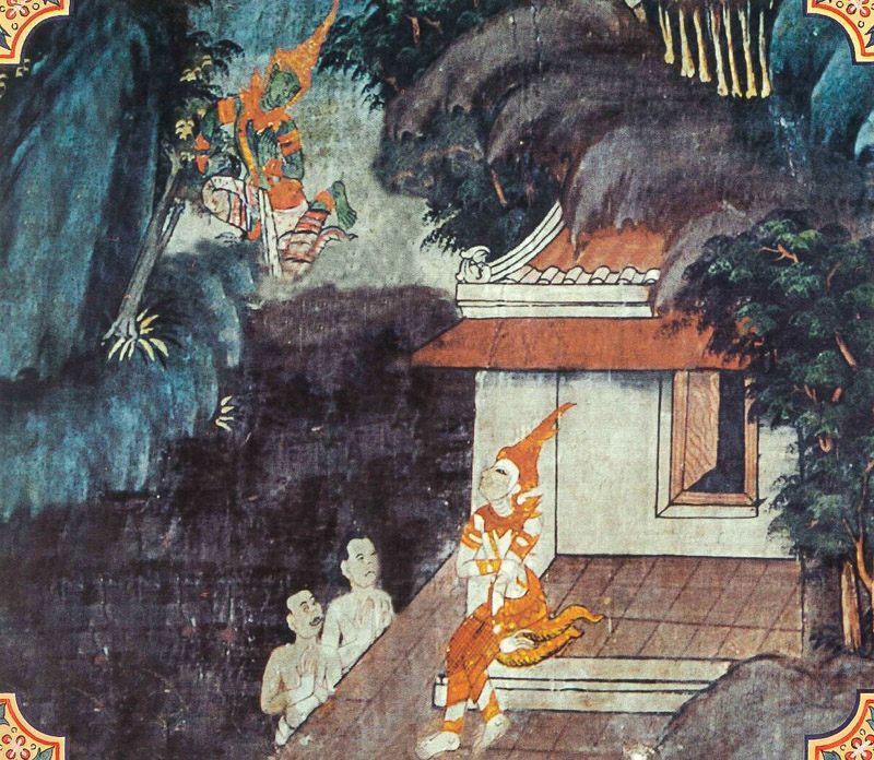 temple painting of Cullakalinga Jataka