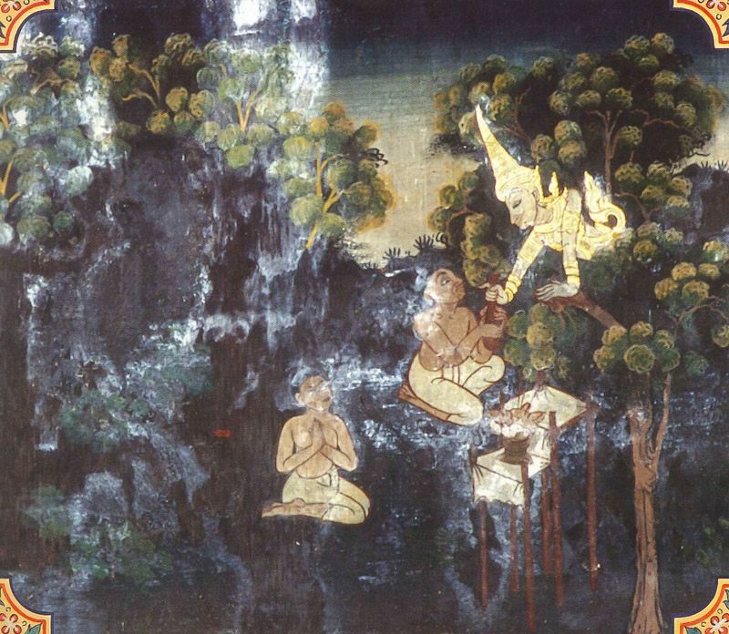 temple painting of Palasa Jataka